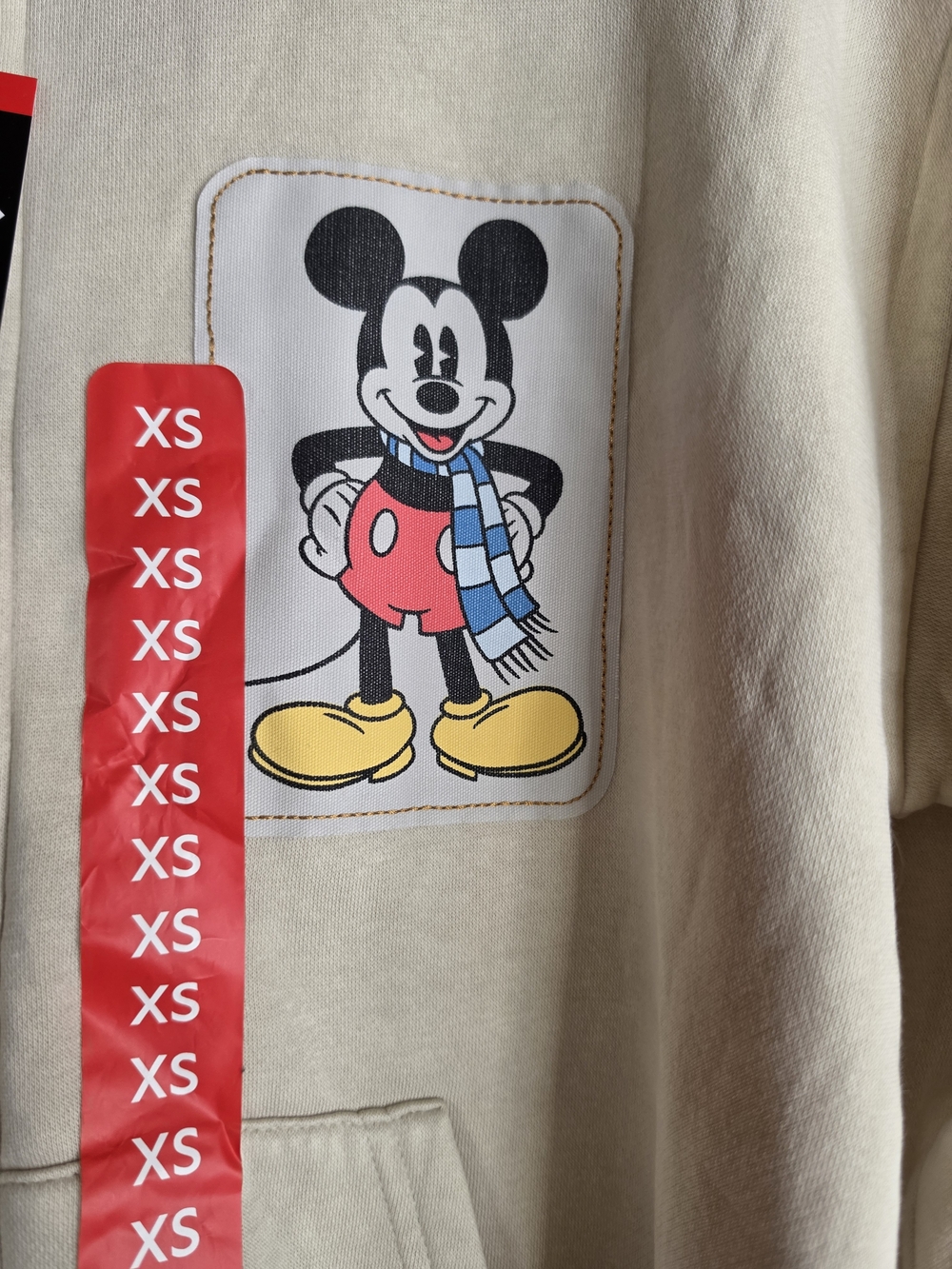 Disney Mickey & Friends Womens Cream Zip-Up Hoodie - Picture 3 of 6